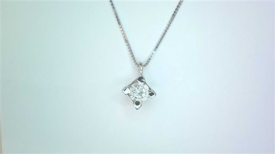 Collier Lucciole Gioielli Femme Classic  in Or blanc 0.11 Ct PLGL011-SI+ - PLGL011-SI+
